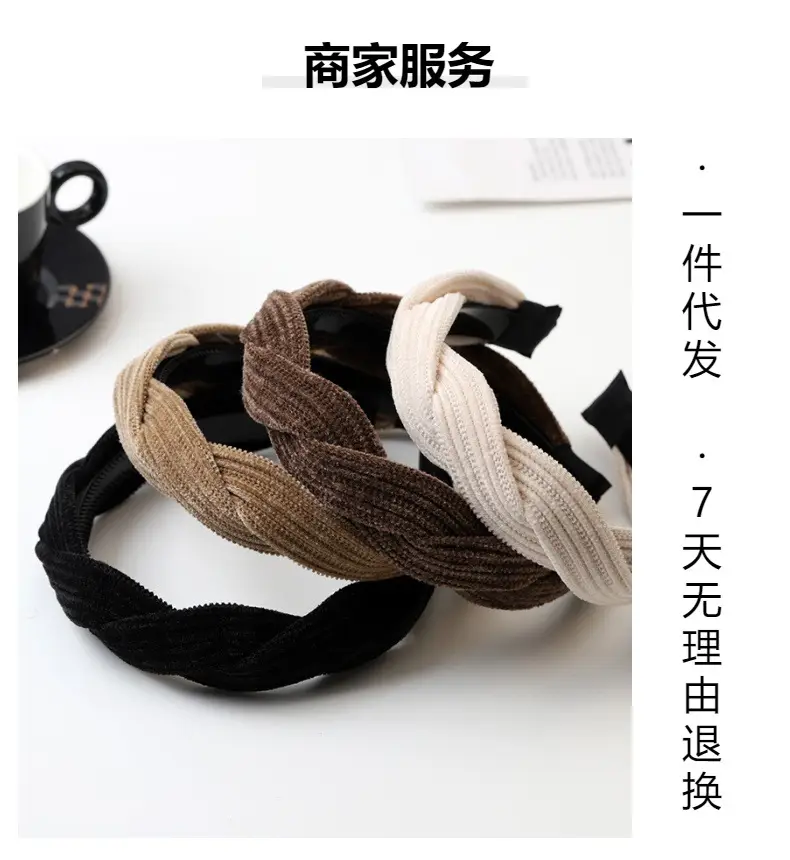 2024 Velvet Twist Hairband Black White Women â feature 25