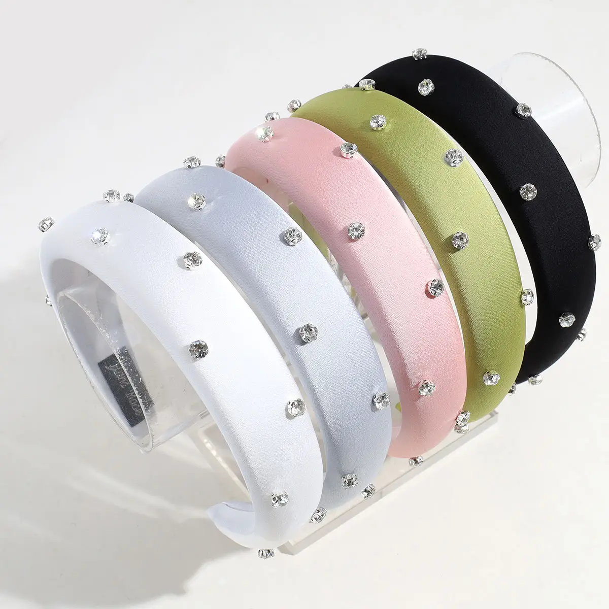 Satin Skull Top Headband with Rhinestone Accents - Image 16