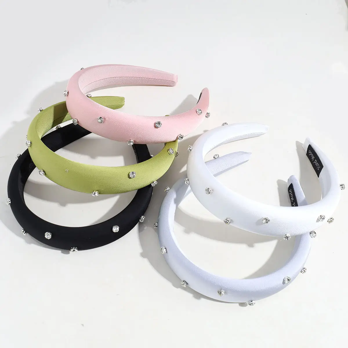 Satin Skull Top Headband with Rhinestone Accents — feature 10