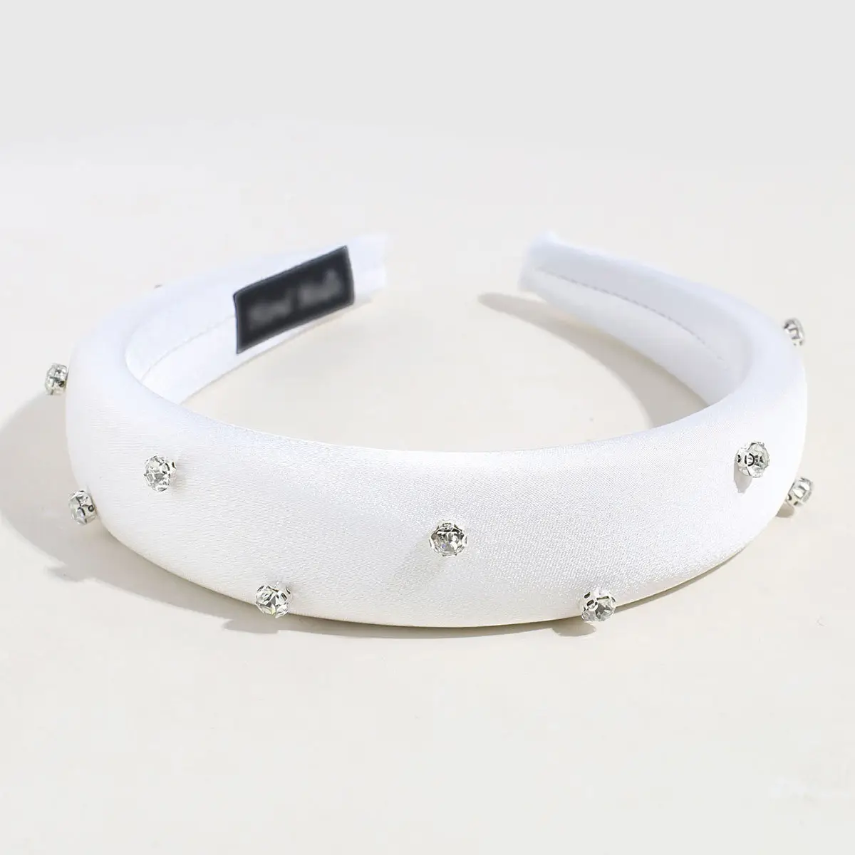 Satin Skull Top Headband with Rhinestone Accents — feature 11