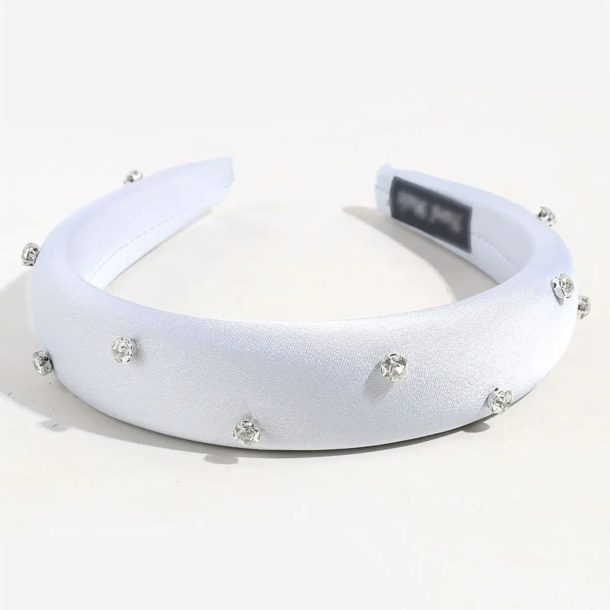 Satin Skull Top Headband with Rhinestone Accents — feature 13