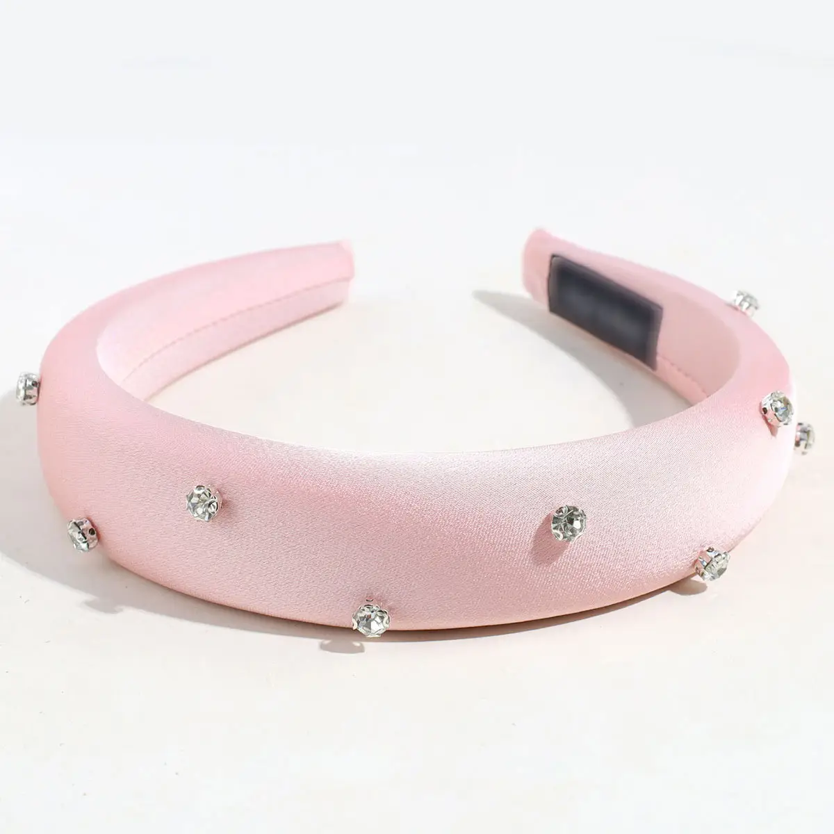 Satin Skull Top Headband with Rhinestone Accents — feature 14