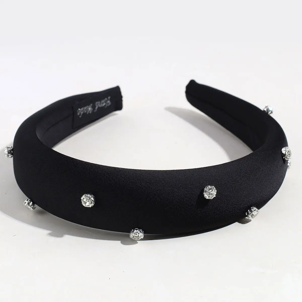 Satin Skull Top Headband with Rhinestone Accents — feature 15
