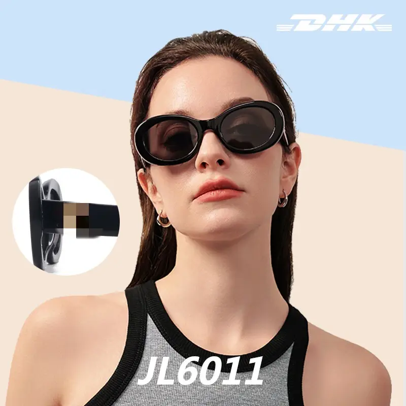 Women's Cat-Eye Sunglasses with Black Film - Image 8