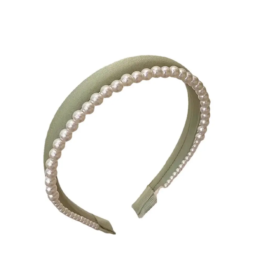 White Pearl High Cranial Hair Band for Women