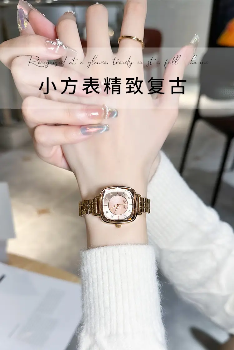 Women's Rose Gold Quartz Watch with Diamond Dial — feature 2