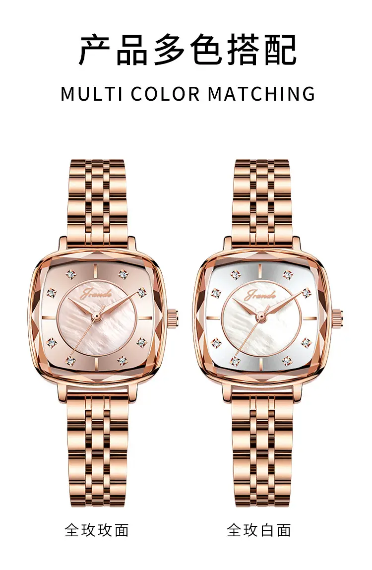 Women's Rose Gold Quartz Watch with Diamond Dial — feature 6