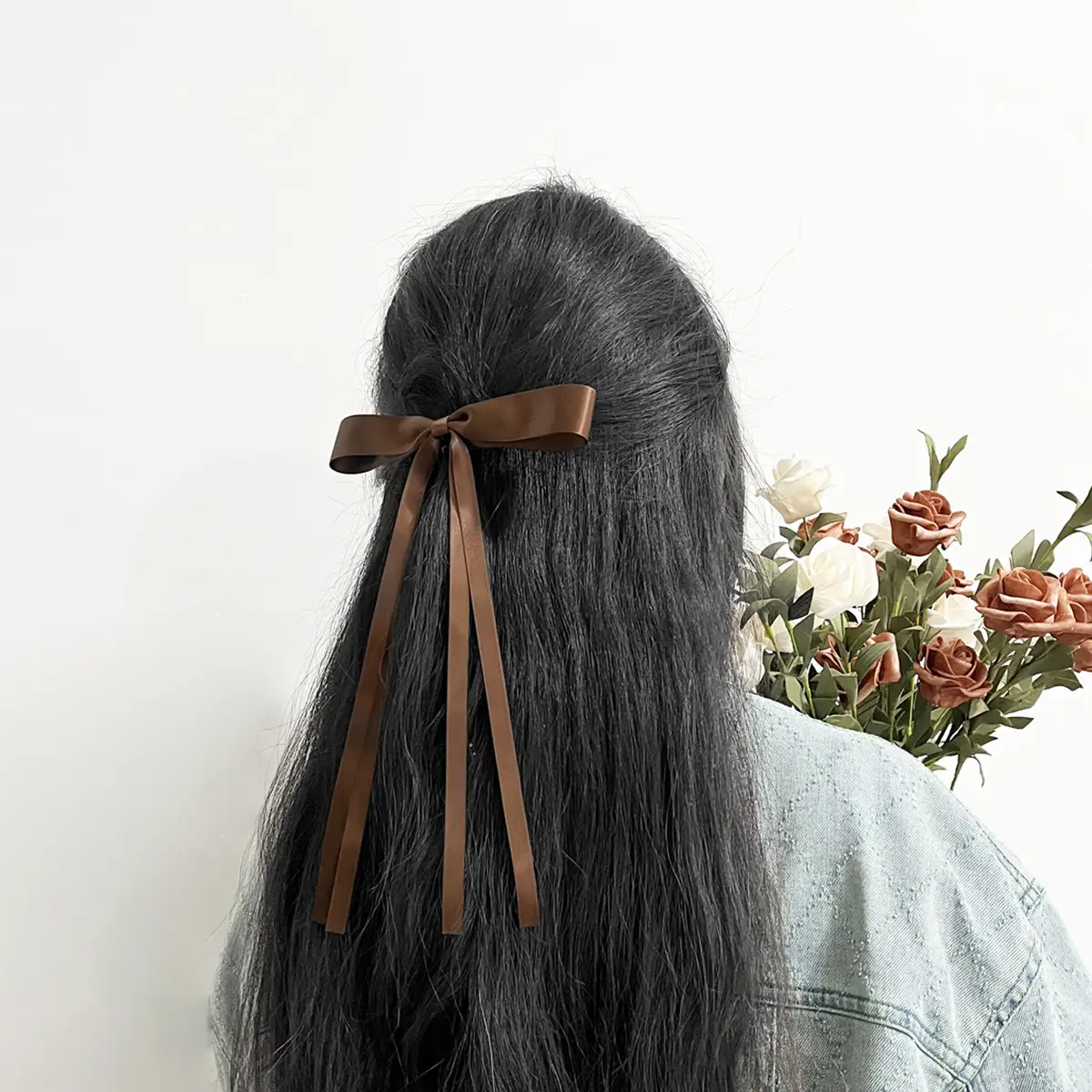 Black Tassel Hairpin with Bow for Women