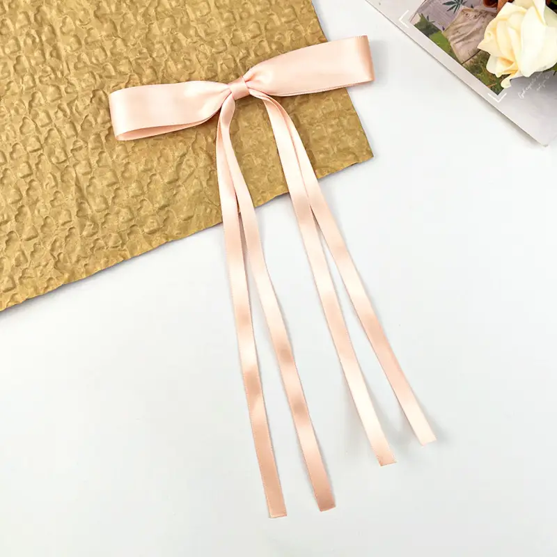 Black Tassel Hairpin with Bow for Women