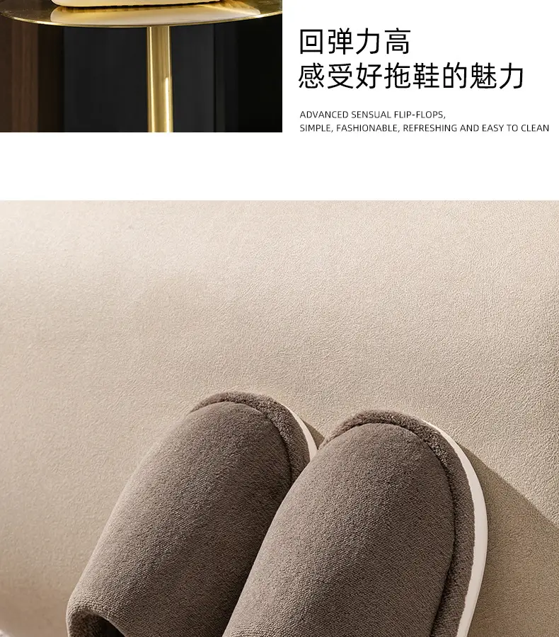 plus size Cotton Slippers Men's Autumn and Winter Home Indoor Non-slip Warm Thick Bottom Household Thick Bottom Wool Slippers for Men in Winter — feature 22