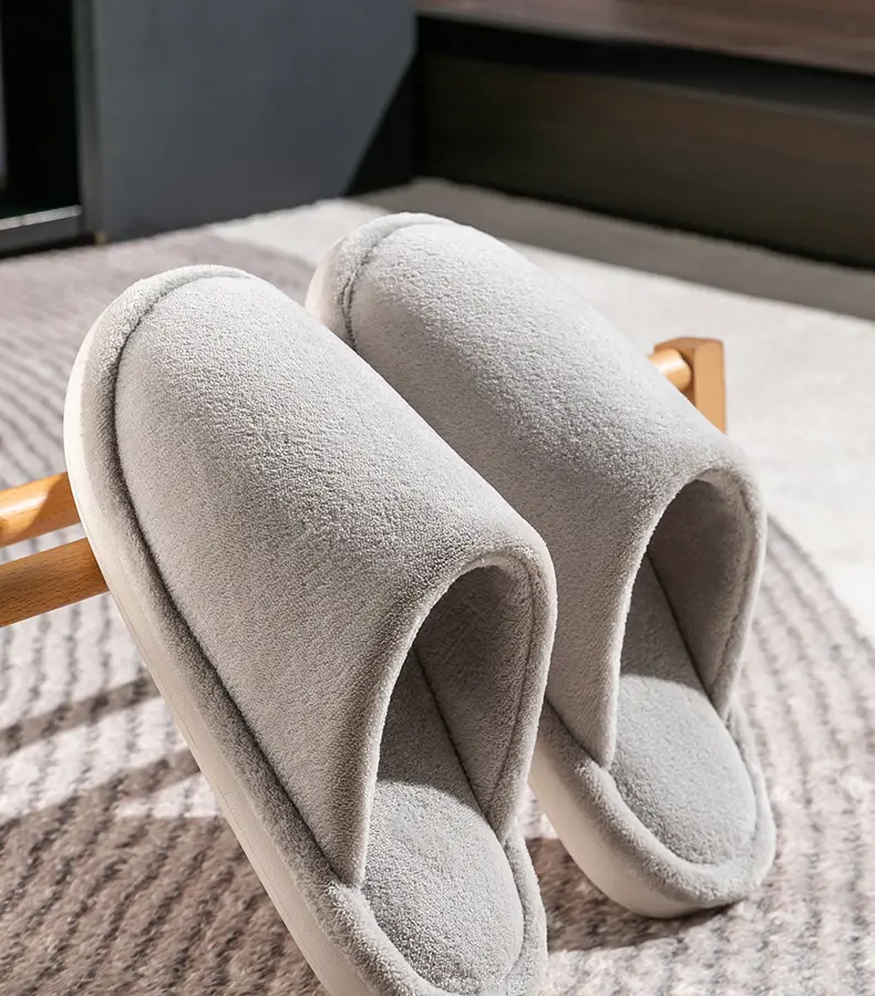 plus size Cotton Slippers Men's Autumn and Winter Home Indoor Non-slip Warm Thick Bottom Household Thick Bottom Wool Slippers for Men in Winter — feature 25