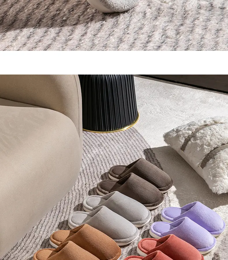 plus size Cotton Slippers Men's Autumn and Winter Home Indoor Non-slip Warm Thick Bottom Household Thick Bottom Wool Slippers for Men in Winter — feature 26