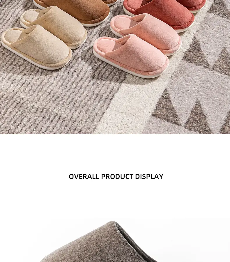 plus size Cotton Slippers Men's Autumn and Winter Home Indoor Non-slip Warm Thick Bottom Household Thick Bottom Wool Slippers for Men in Winter — feature 27