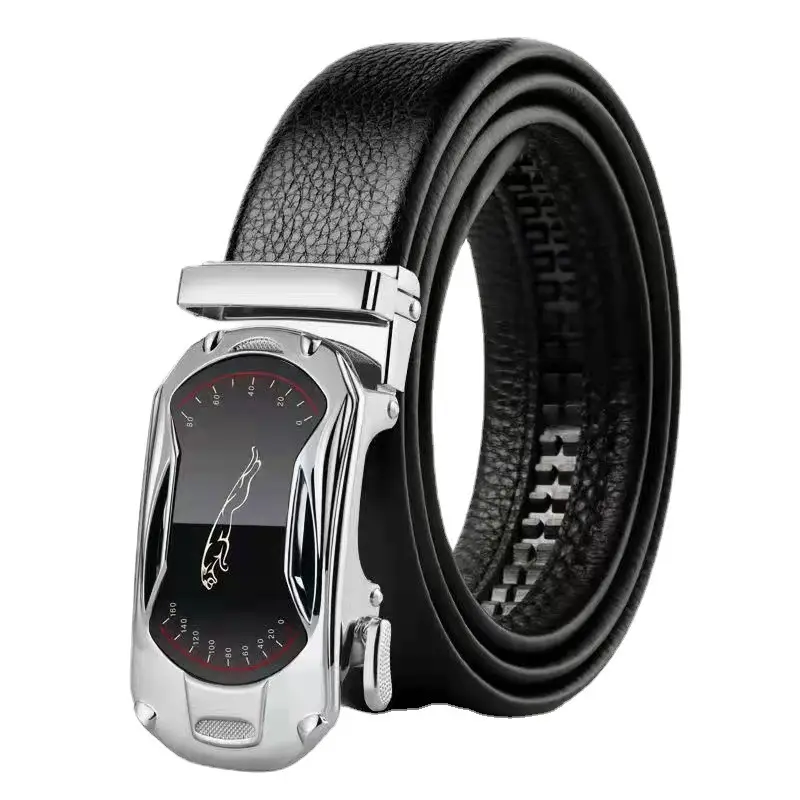 Men's Black Leather Belt with Buckle 150Cm Waistband - Image 17