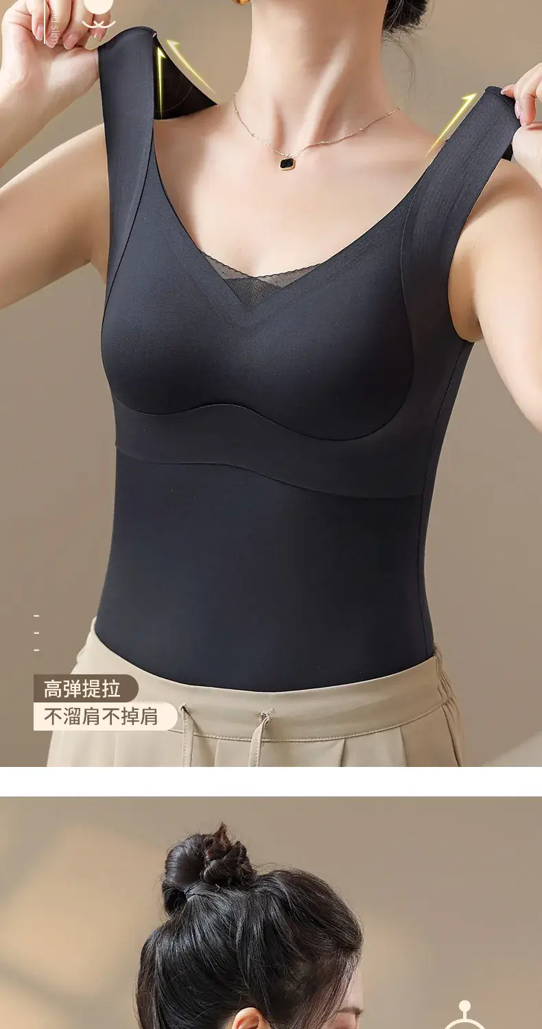 Black Push Up Vest Bra for Plus Size Women — feature 18