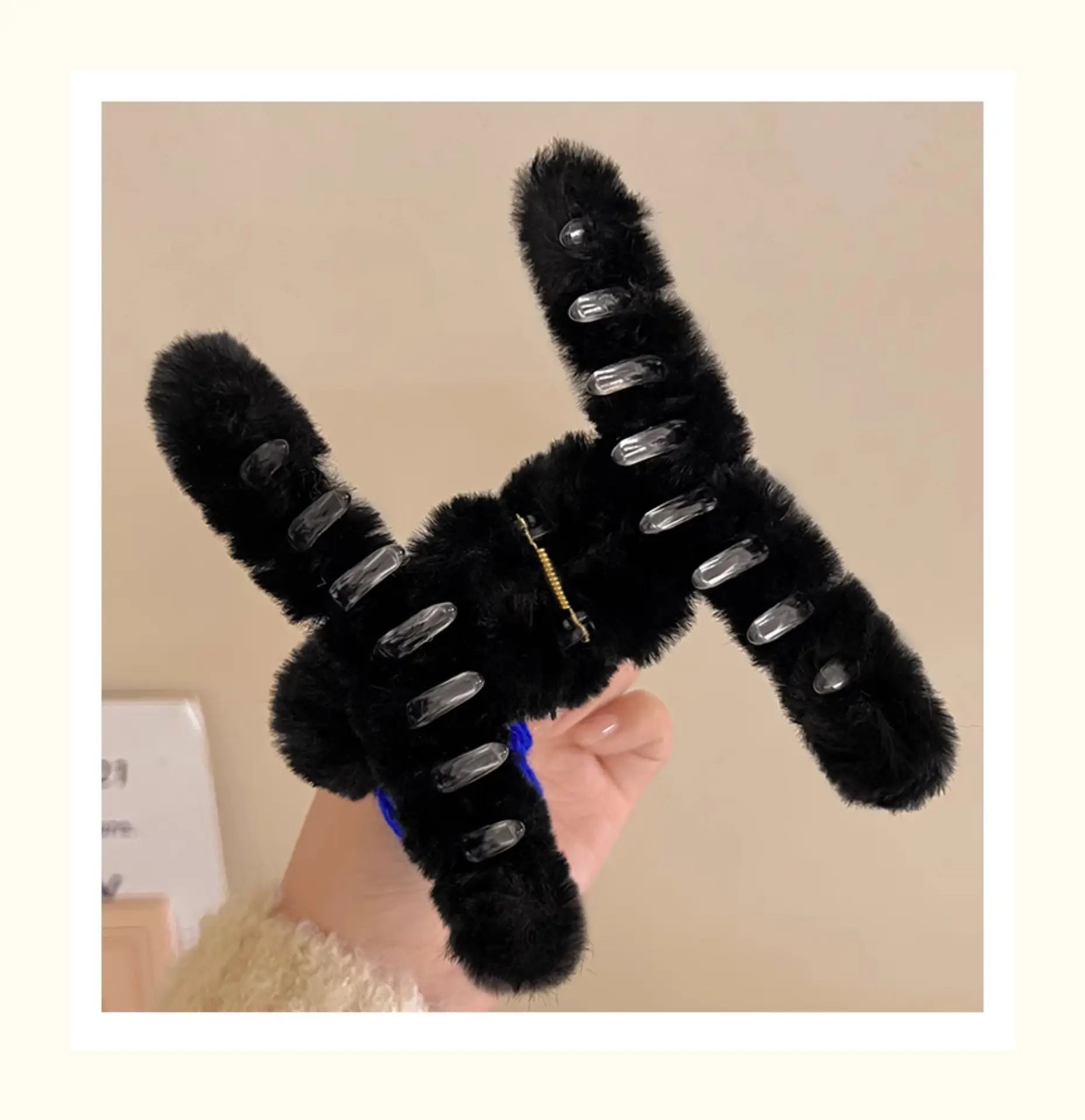 Cute Cartoon Hairpins with Big Eyes and Soft Fleece — feature 13