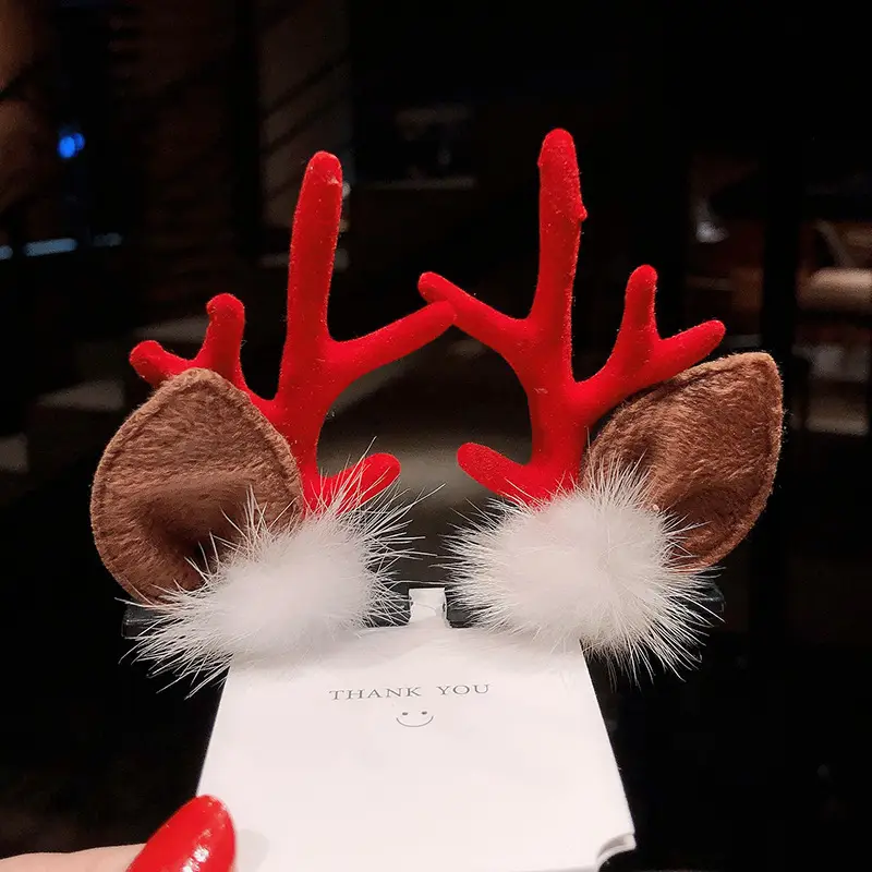 Christmas Deer Antler Hairpins for Women - Image 10