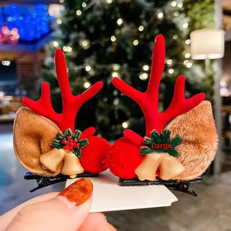 Christmas Deer Antler Hairpins for Women - Image 15