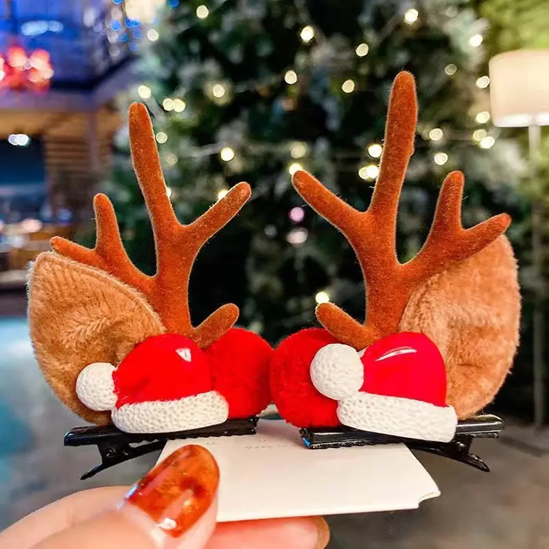 Christmas Deer Antler Hairpins for Women - Image 17