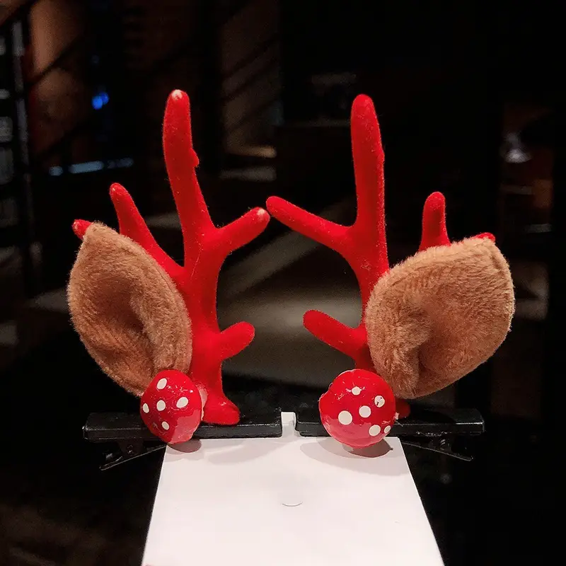Christmas Deer Antler Hairpins for Women - Image 4