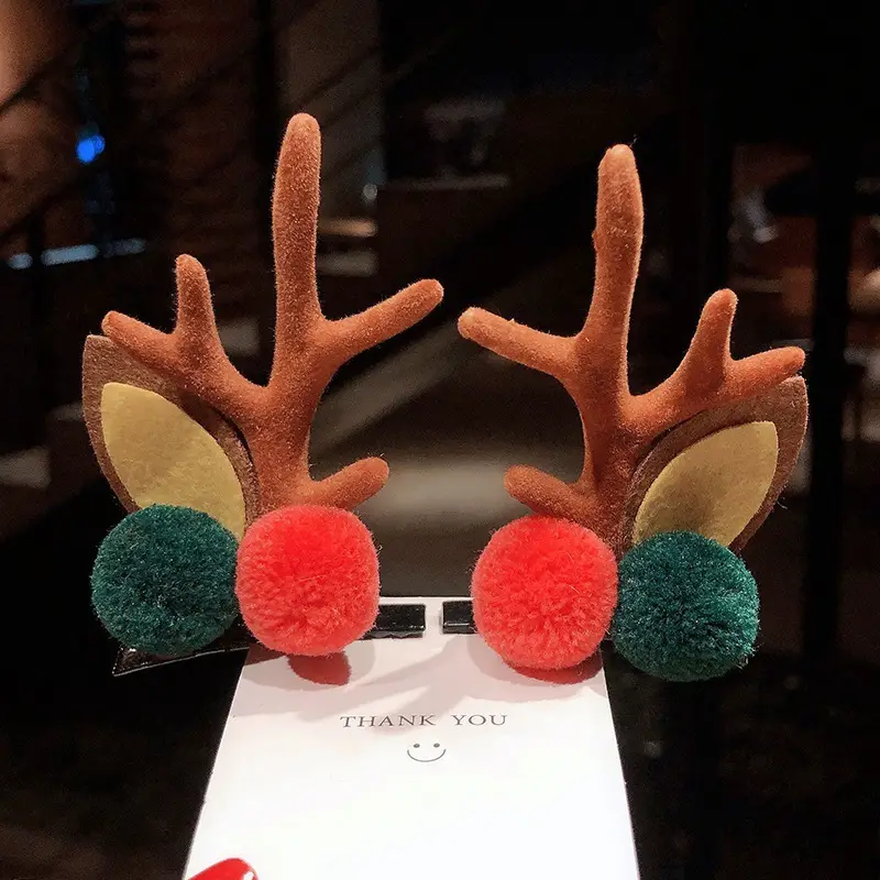 Christmas Deer Antler Hairpins for Women - Image 7
