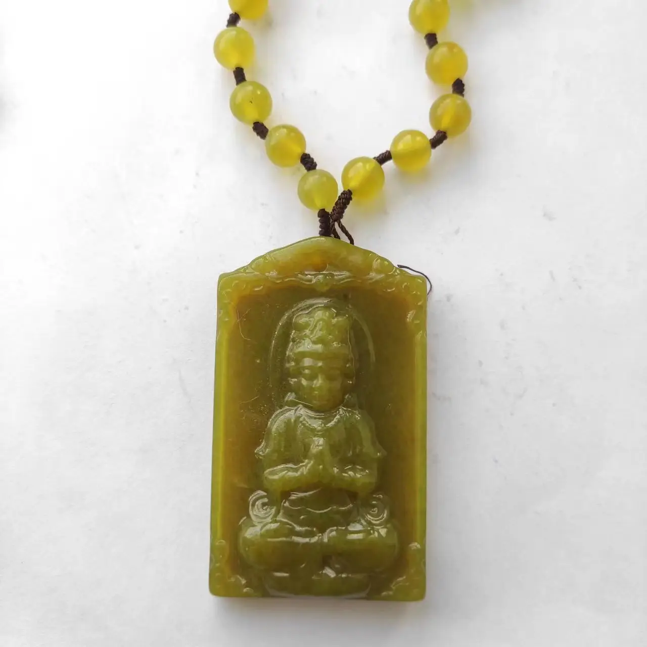 Jade Guanyin Pendant Necklace Green Wholesale — feature 4