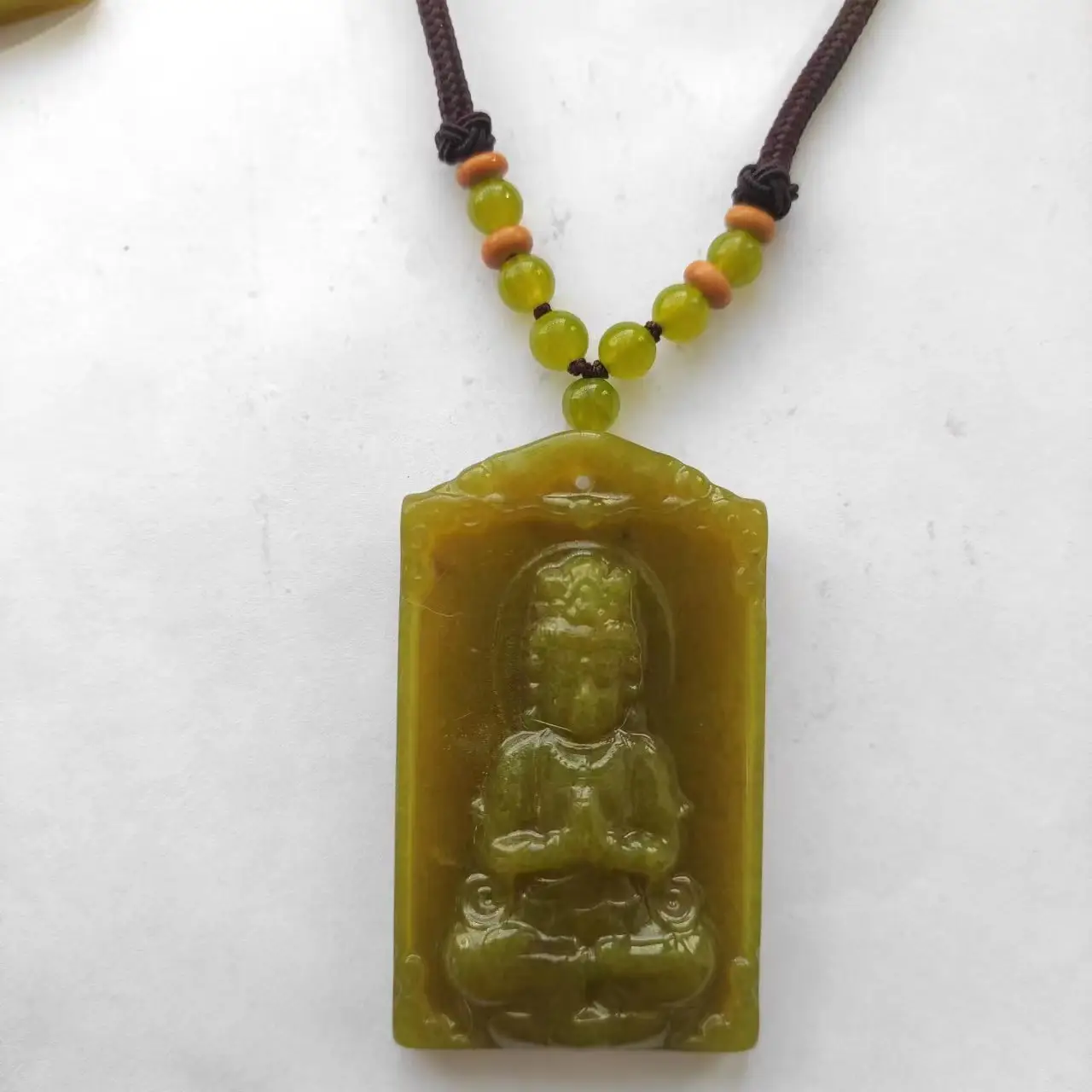 Jade Guanyin Pendant Necklace Green Wholesale — feature 5