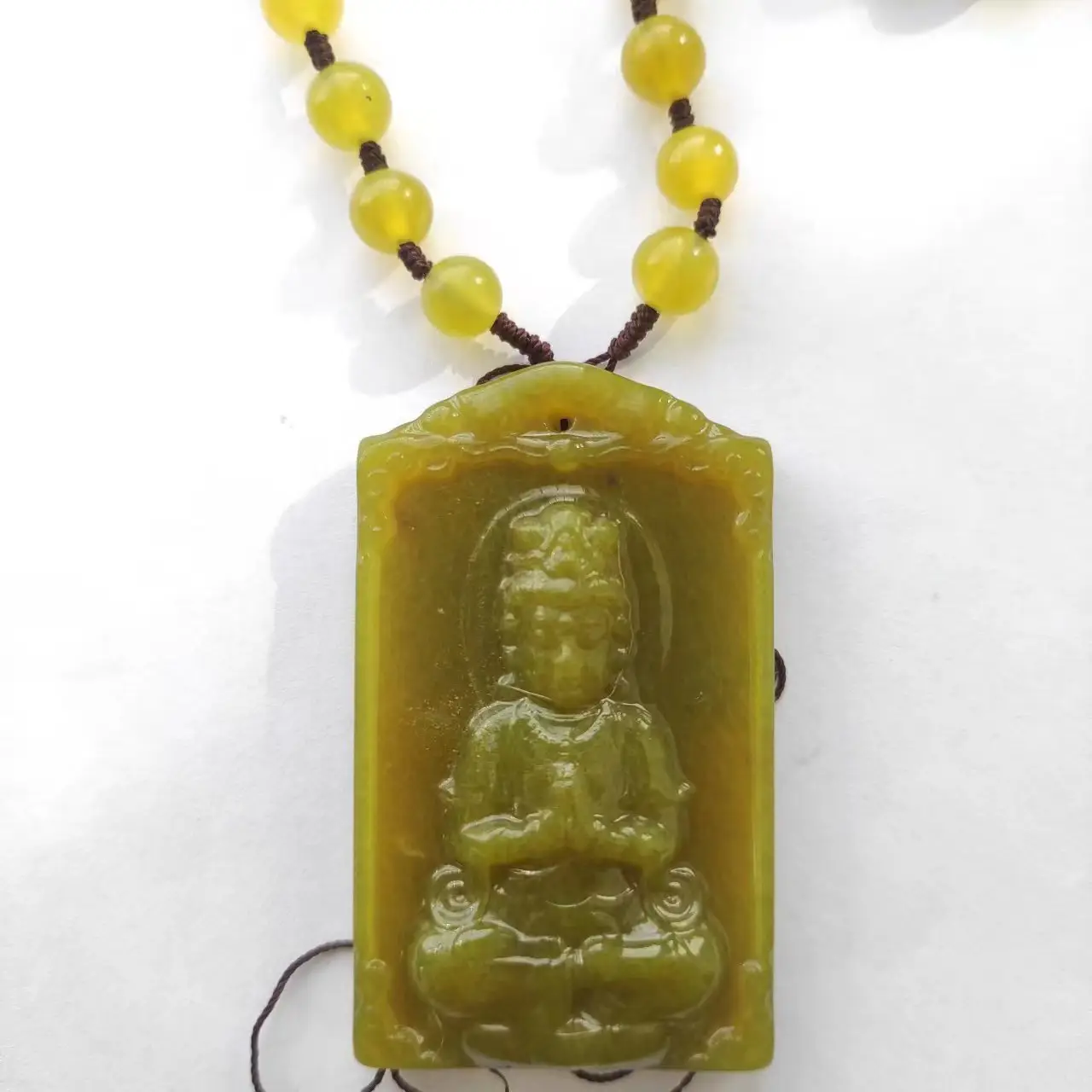 Jade Guanyin Pendant Necklace Green Wholesale — feature 6