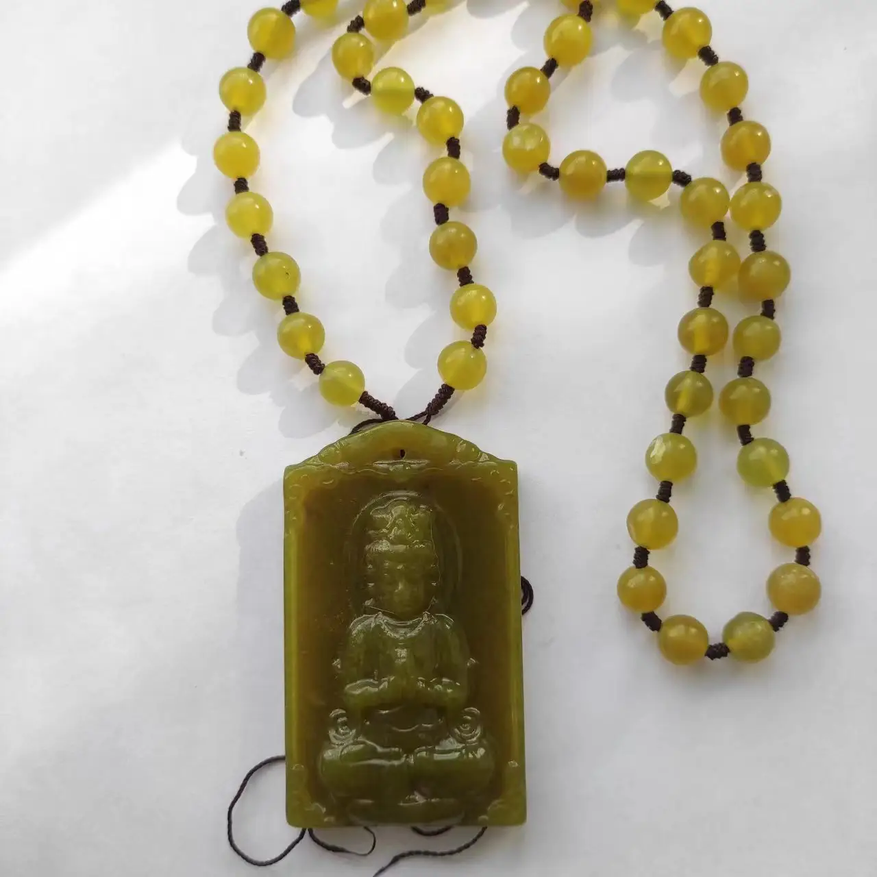 Jade Guanyin Pendant Necklace Green Wholesale