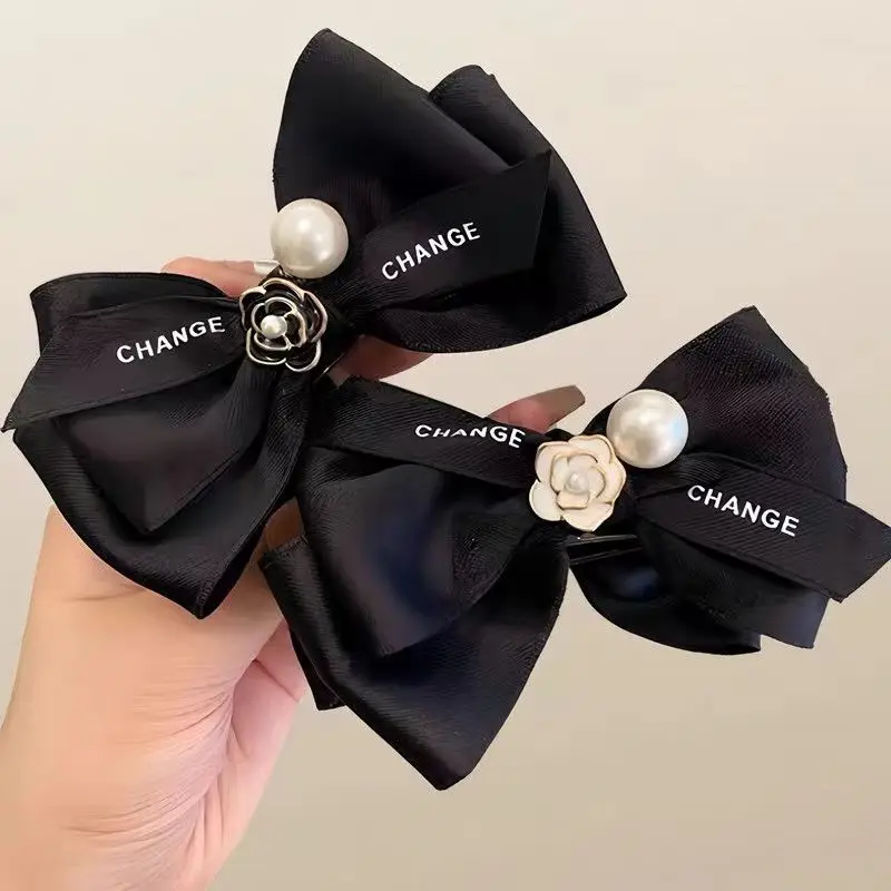 Camellia Hair Updo Clip with Double Bow for Women — feature 1
