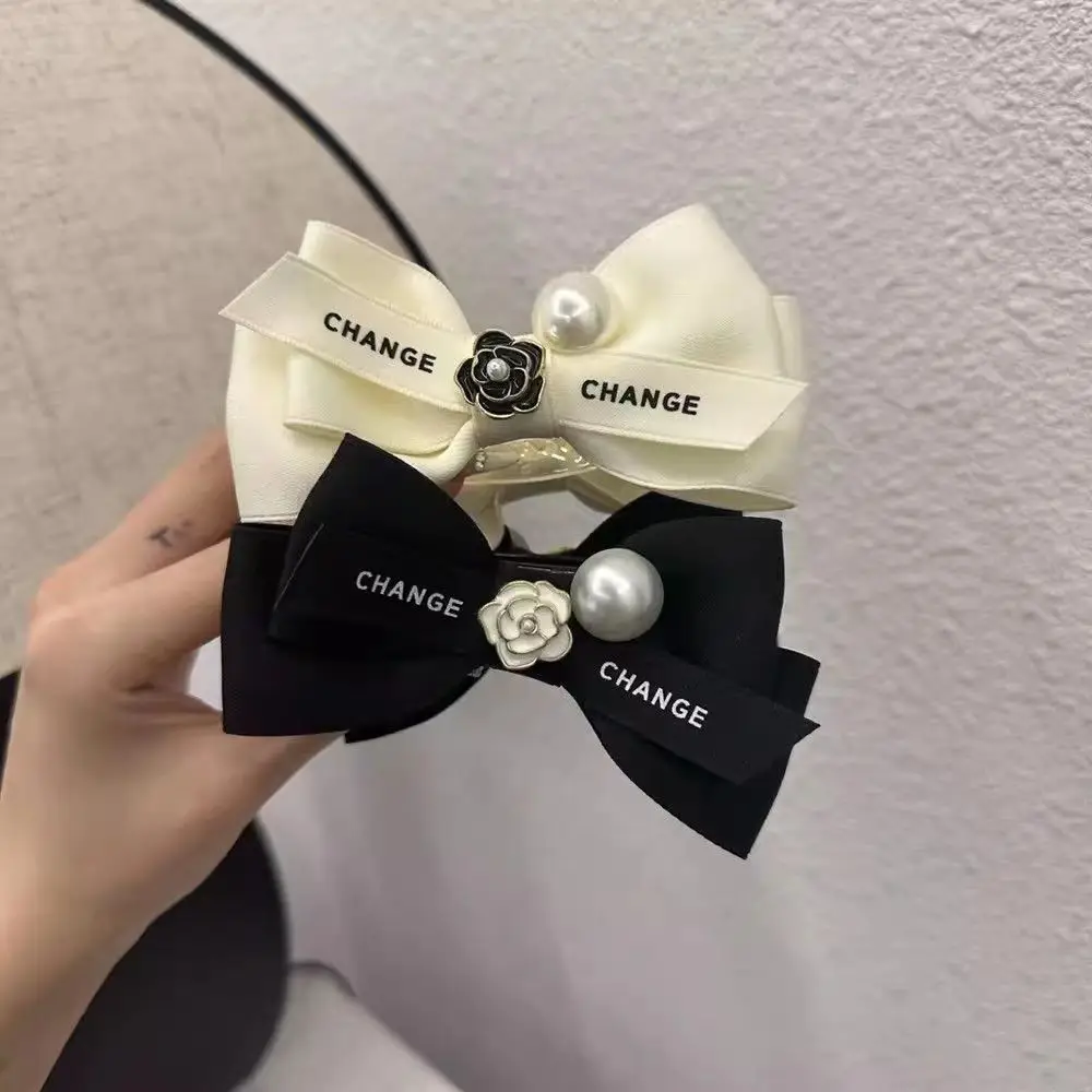 Camellia Hair Updo Clip with Double Bow for Women — feature 5