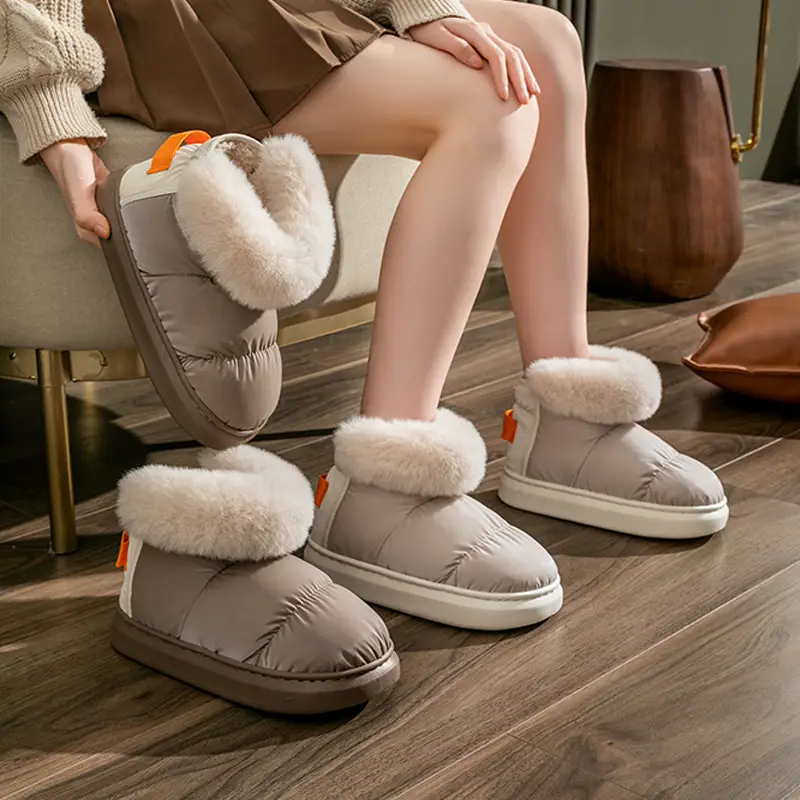 Women Plush-Lined Snow Boots Green Winter - Image 5