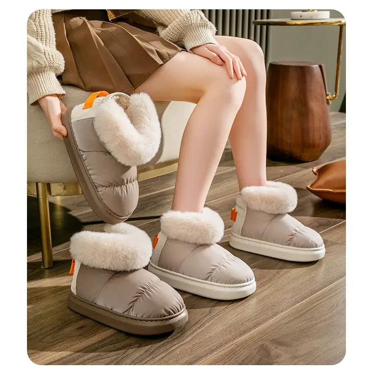 Women Plush-Lined Snow Boots Green Winter — feature 5