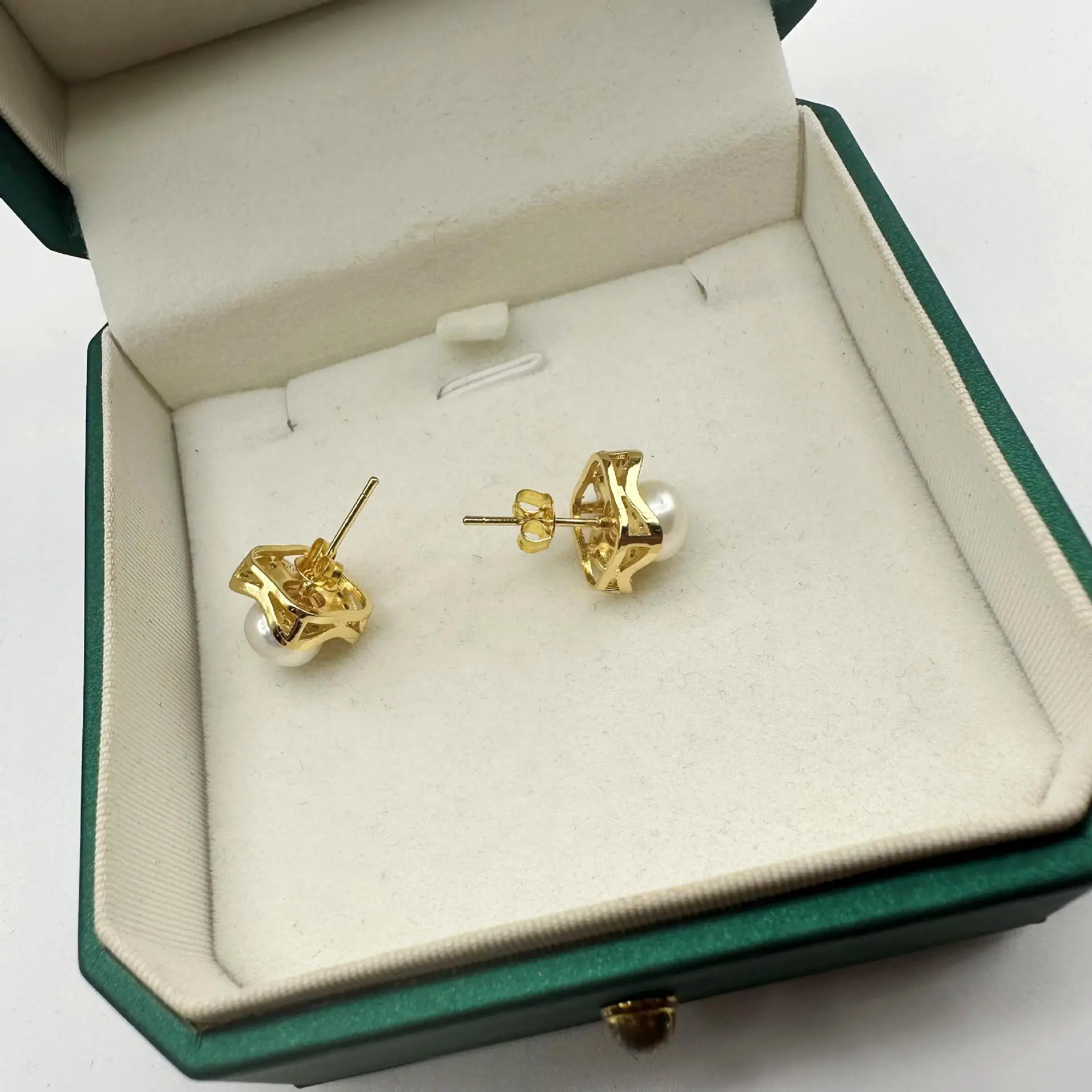 Korean Style Pearl Necklace Set 24K Gold