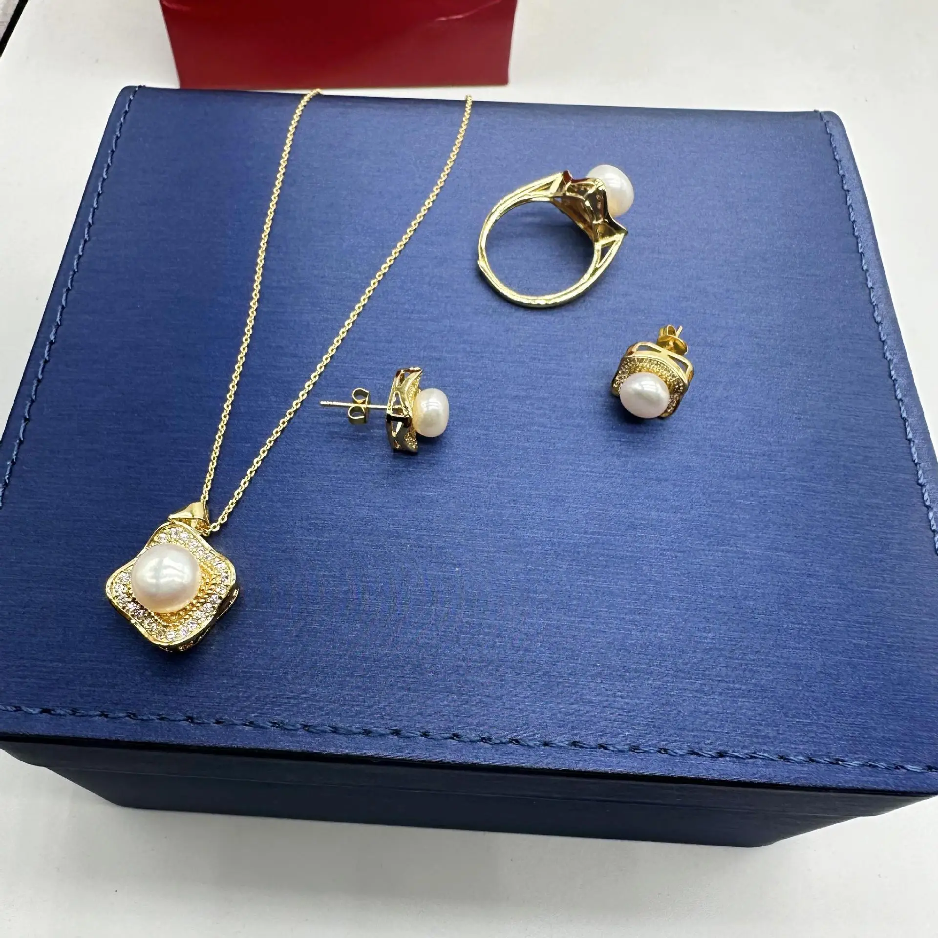 Korean Style Pearl Necklace Set 24K Gold — feature 4