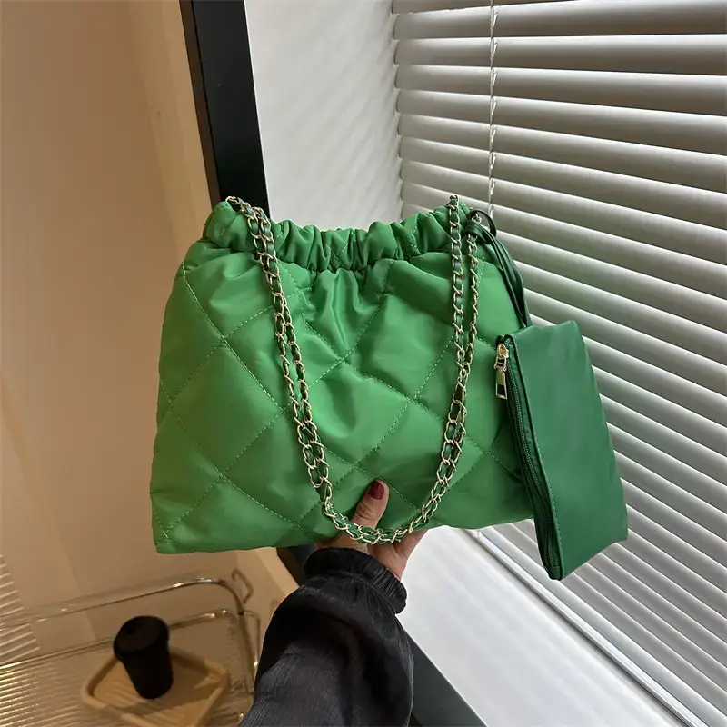 Black Rhombic Shoulder Tote Bag for Women - Image 7