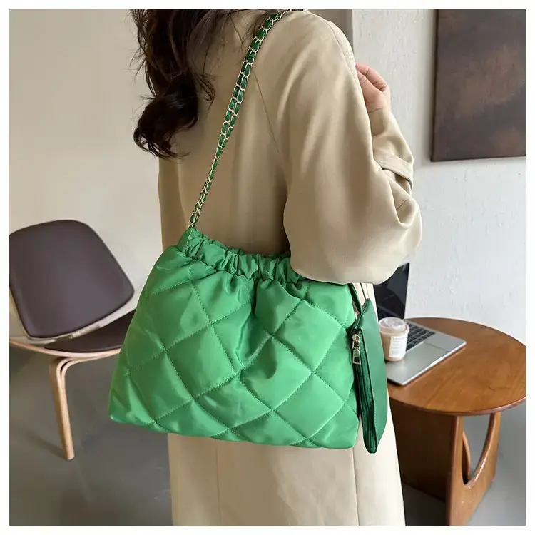 Black Rhombic Shoulder Tote Bag for Women — feature 13