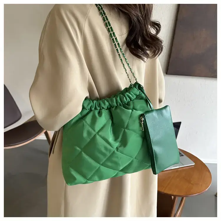 Black Rhombic Shoulder Tote Bag for Women — feature 14