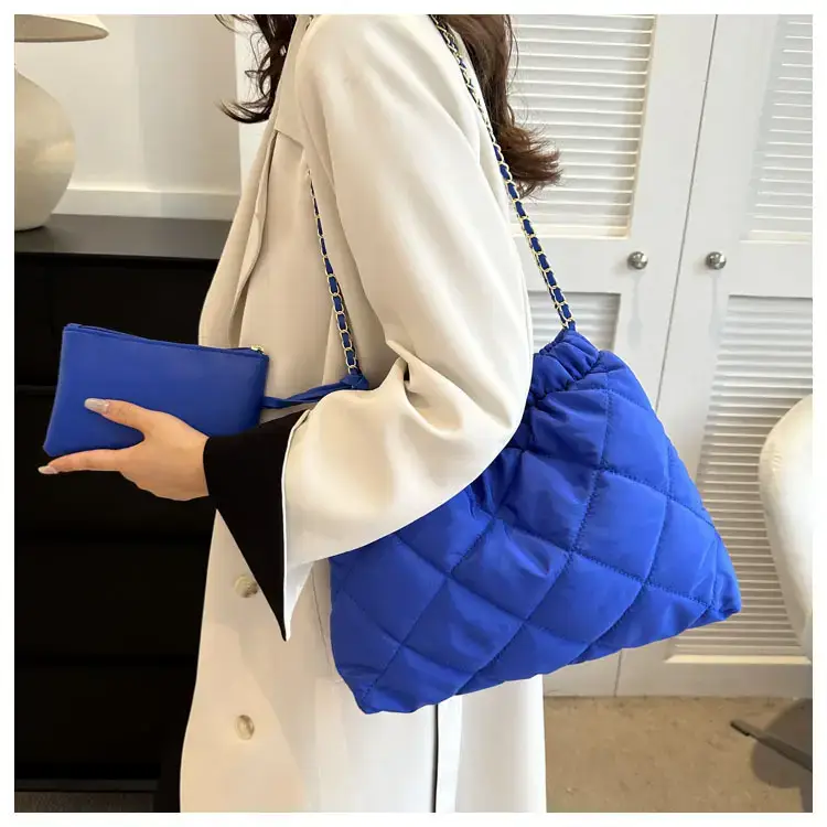 Black Rhombic Shoulder Tote Bag for Women — feature 15