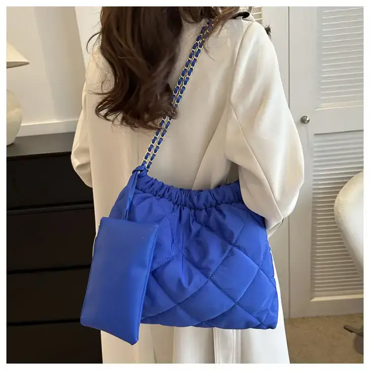 Black Rhombic Shoulder Tote Bag for Women — feature 16