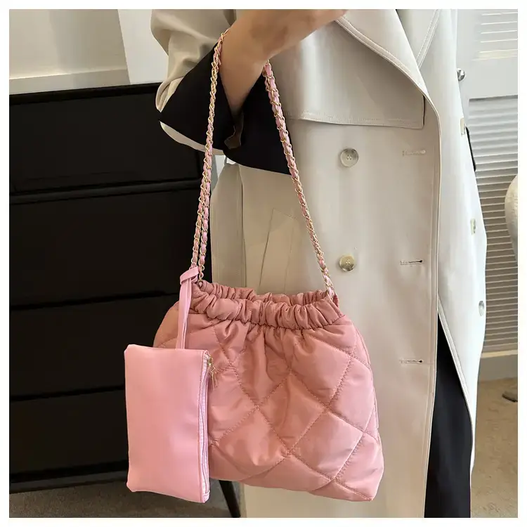 Black Rhombic Shoulder Tote Bag for Women — feature 17