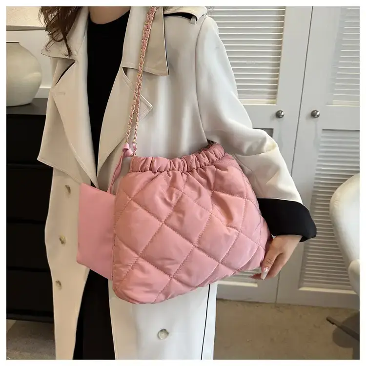 Black Rhombic Shoulder Tote Bag for Women — feature 18