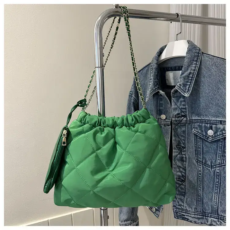 Black Rhombic Shoulder Tote Bag for Women — feature 25