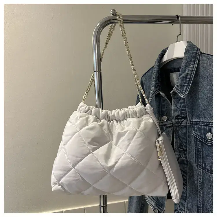 Black Rhombic Shoulder Tote Bag for Women — feature 26