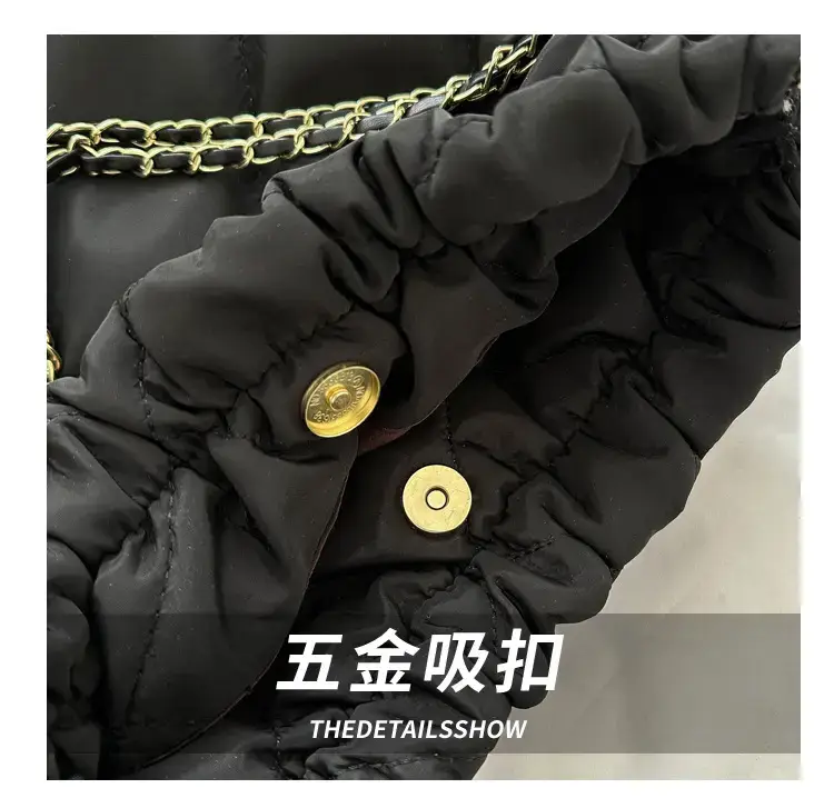 Black Rhombic Shoulder Tote Bag for Women — feature 6