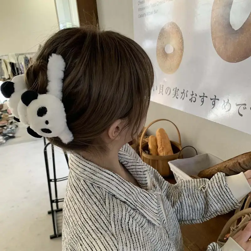 Autumn Winter Panda Clip Hair Accessory for Women
