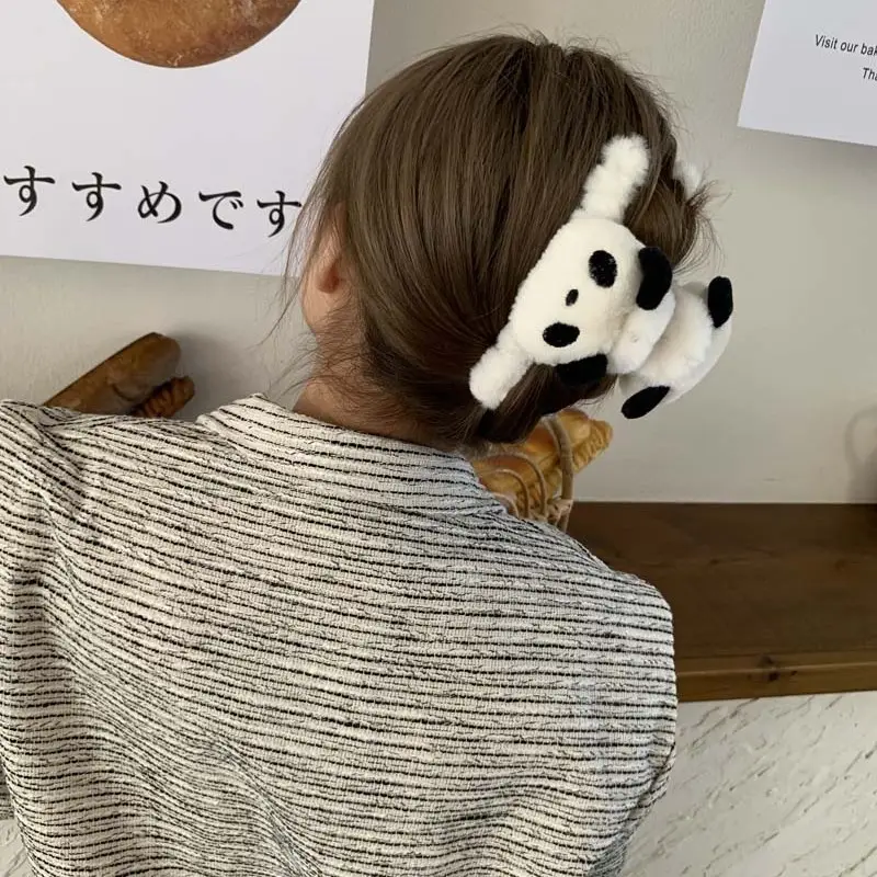 Autumn Winter Panda Clip Hair Accessory for Women