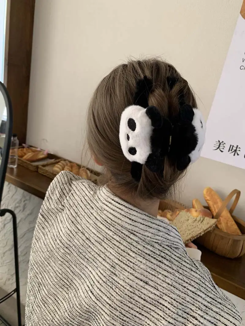 Autumn Winter Panda Clip Hair Accessory for Women — feature 2
