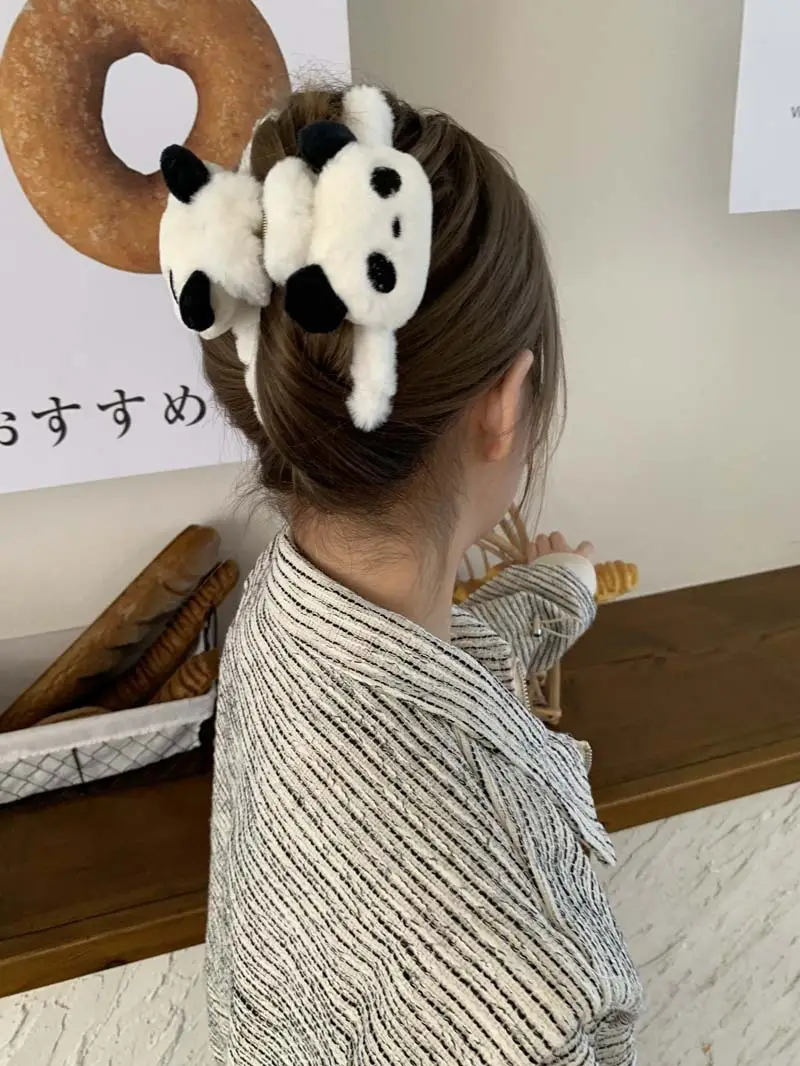 Autumn Winter Panda Clip Hair Accessory for Women — feature 8