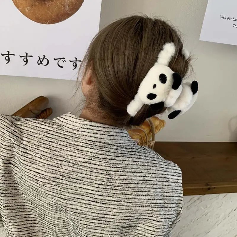 Autumn Winter Panda Clip Hair Accessory for Women